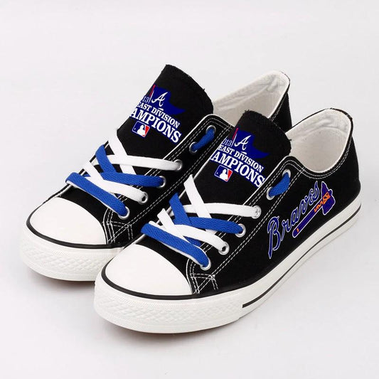 Atlanta Braves Limited Print Low Top Canvas Shoes Sport Sneakers For Men Women Fans by Crocs