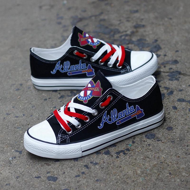 Atlanta Braves Limited Print Low Top Canvas Shoes Sport Sneakers For Men Women Fans by Crocs