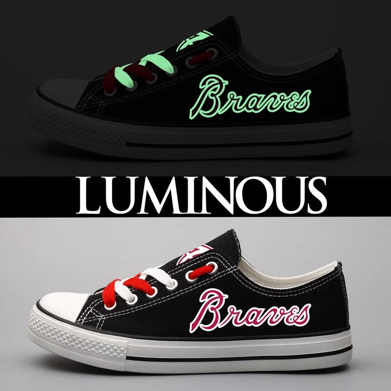 Atlanta Braves Limited Print Low Top Canvas Shoes Sport Sneakers For Men Women Fans by Crocs