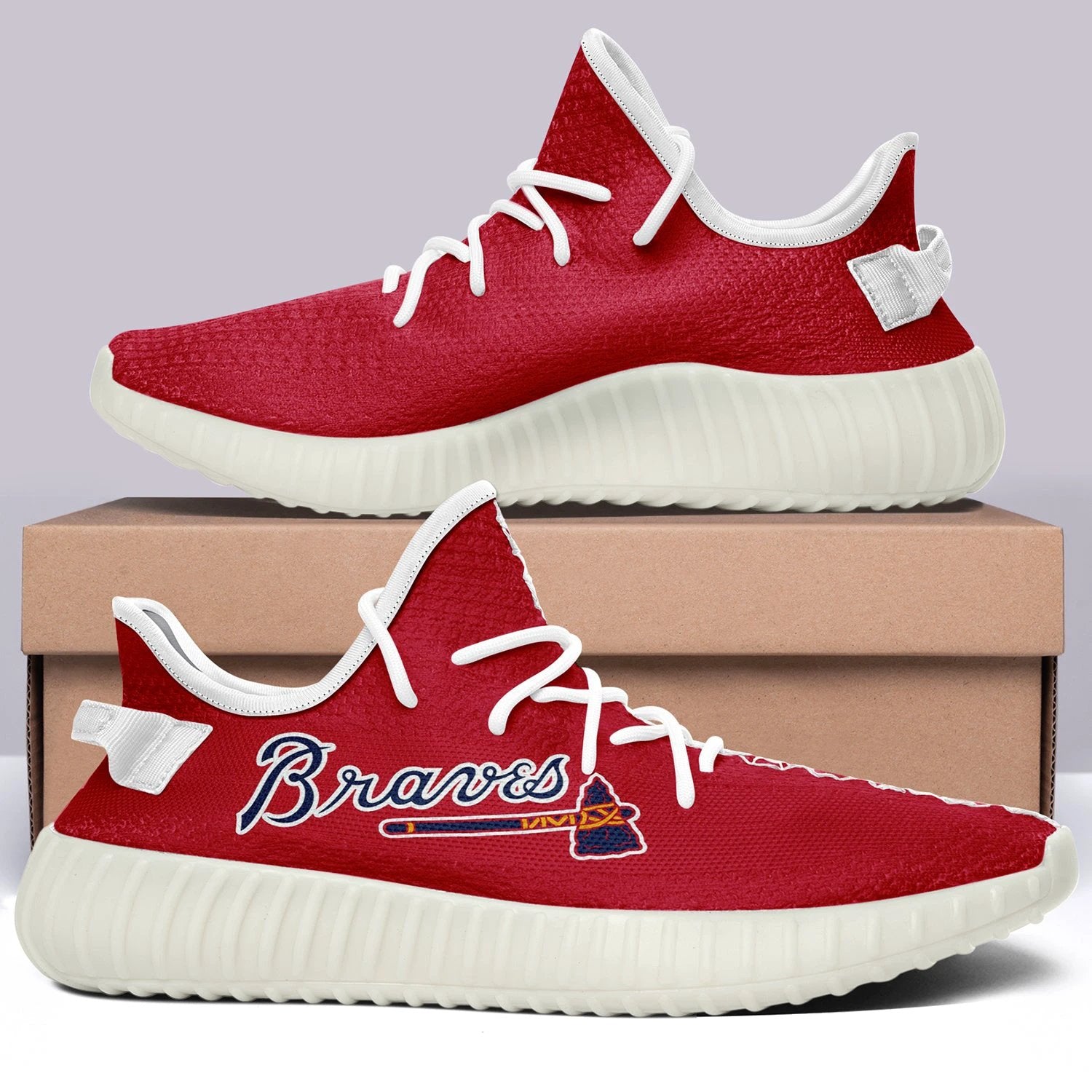 Atlanta Braves NFL 350v Yeezy Sneakers For Men Women Fans by Crocs