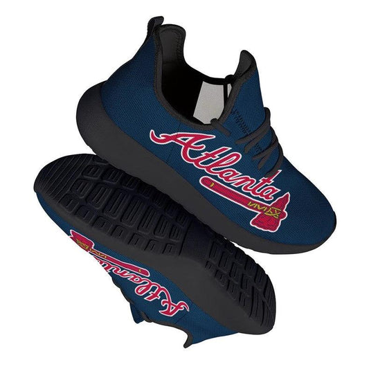 Atlanta Braves NavyTeam Name Limited Sneaker Shoes For Men Women Fans by Crocs