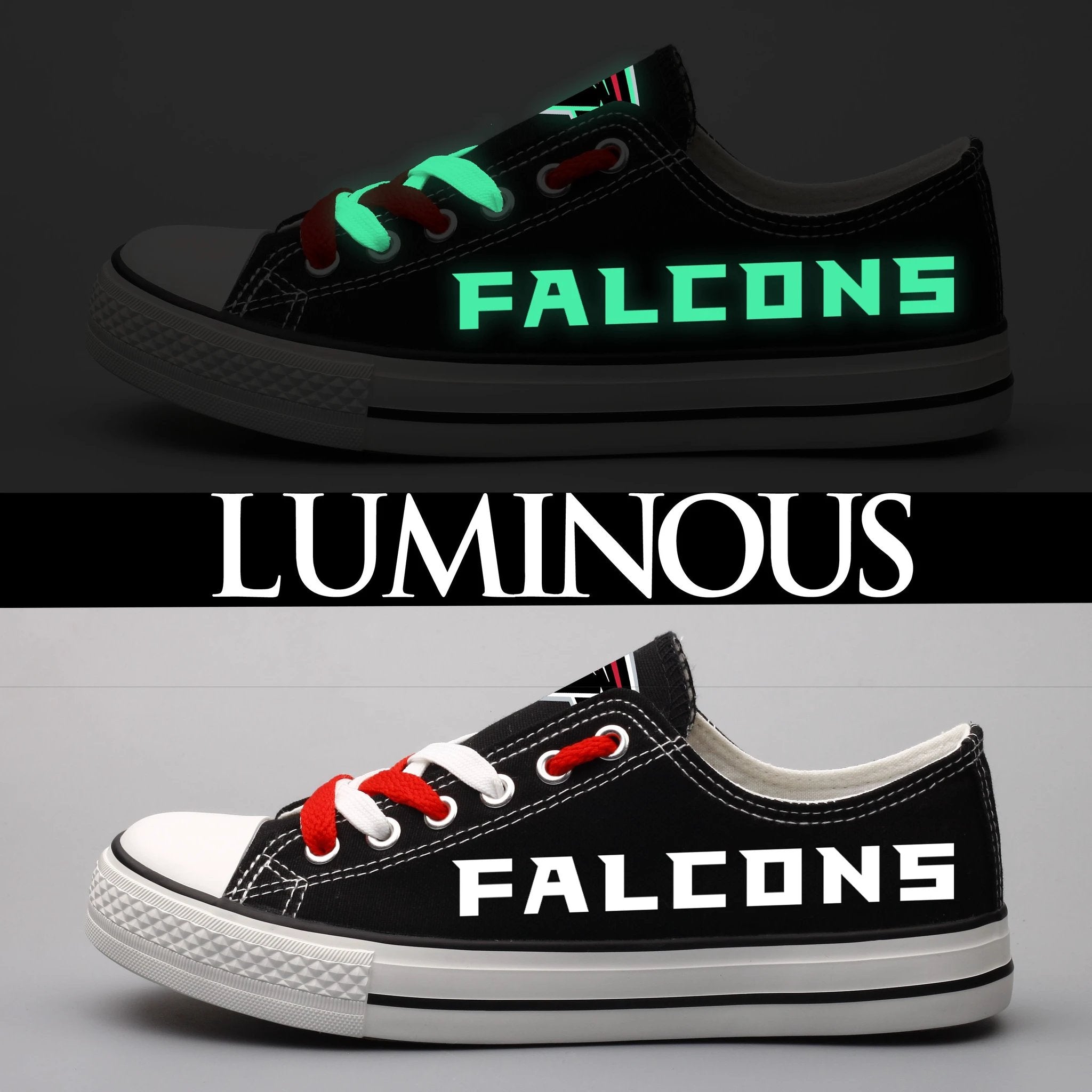 Atlanta Falcons Low Top Canvas Sport Sneakers Shoes For Men Women Fans by Crocs