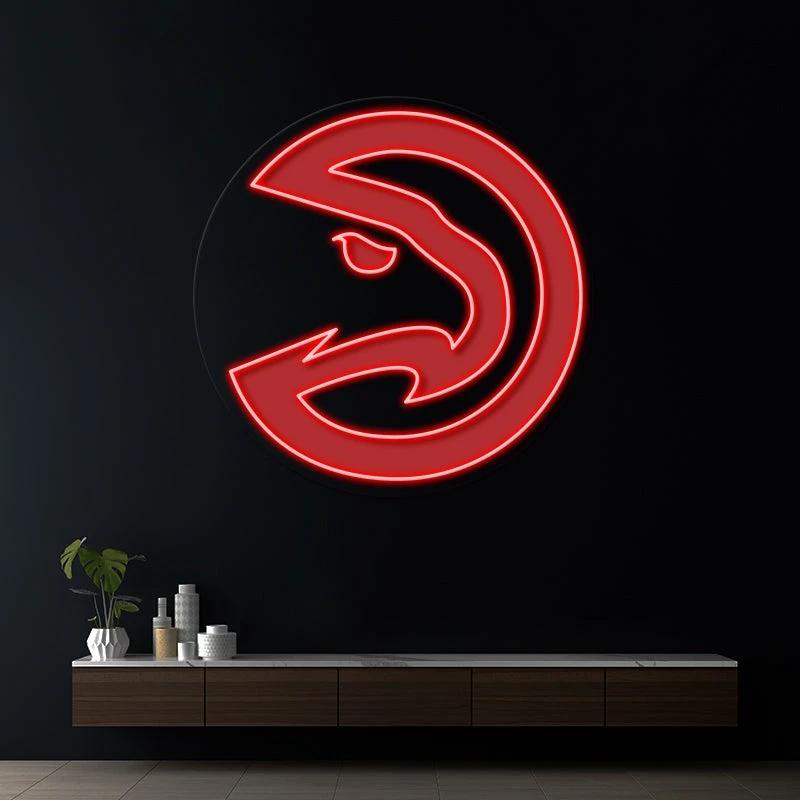 Atlanta Hawks NBA Led Neon Sign Man Cave Decor by Neonchics Signs