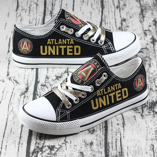 Atlanta United FC Low Top Canvas Sport Sneakers Shoes For Men Women Fans by Crocs