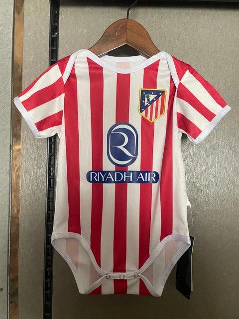 Atletico Madrid 2025-26 Soccer Baby Bodysuit – Red White by Soccer Jersey