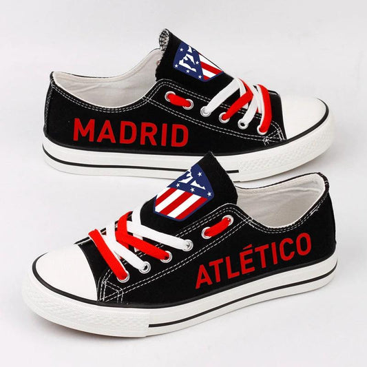 Atletico Madrid Low Top Canvas Sport Sneakers Shoes For Men Women Fans by Crocs