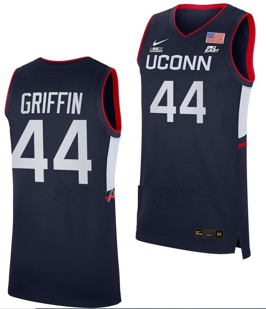 Aubrey Griffin Jersey UConn Huskies College Basketball Navy Replica #44 by My store basketball