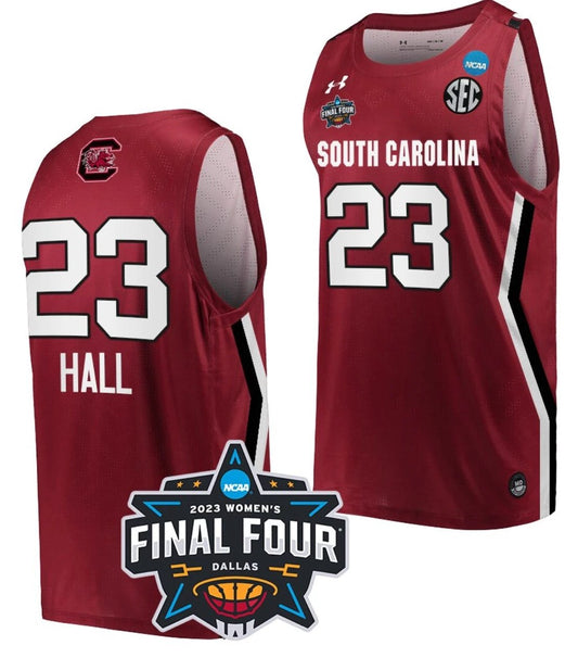Aubryanna Hall Jersey South Carolina Gamecocks College Basketball 2023 NCAA Final Four Garnet Garnet #23 by My store basketball