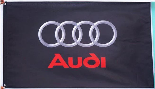 Audi Flag 3X5 Ft Polyester Banner USA 90x150cm by flagsjustdoit