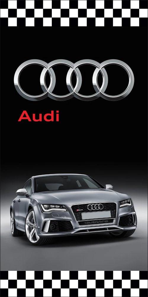 Audi Flag Vertical 3X5 Ft Polyester Banner USA 90x150cm by flagsjustdoit