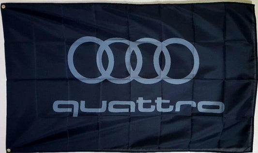 Audi Quattro Racing Flag 3X5 Ft Polyester Banner USA 90x150cm by flagsjustdoit
