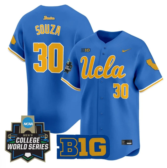 August Souza Jersey #30 UCLA Bruins 2025 World Series Stitched Blue by My Store