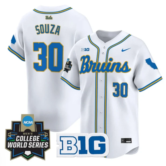August Souza Jersey #30 UCLA Bruins 2025 World Series Stitched White by My Store