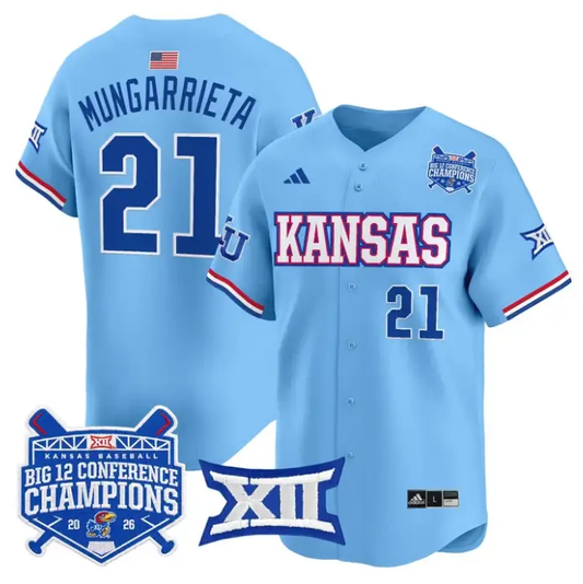 Augusto Mungarrieta Jersey #21 Kansas Jayhawks Big 12 Champions 2026 by My Store