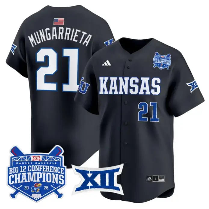 Augusto Mungarrieta Jersey #21 Kansas Jayhawks Big 12 Champions 2026 by My Store