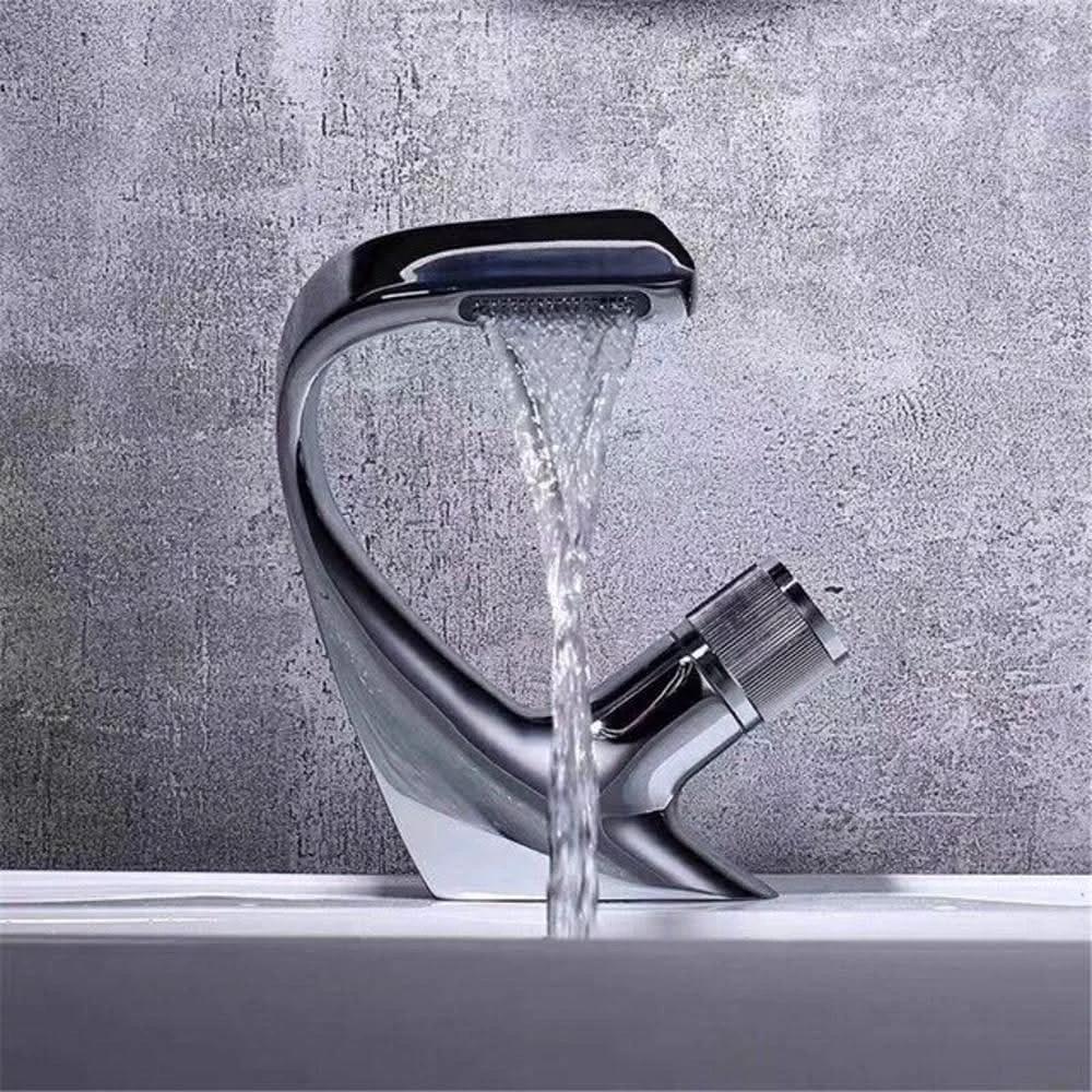 Modern Bathroom Sink Mixer Faucet – Stylish Chrome Tap by BowLift