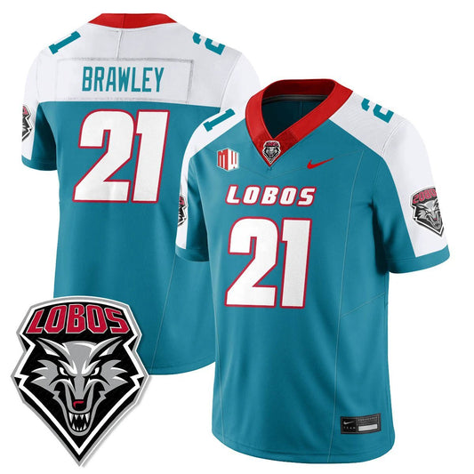 Austin Brawley Jersey #21 UNM Lobo Football 2025 All Stitched Alternate by My Store NCAA Football Jerseys
