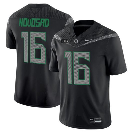 Austin Novosad Jersey #16 Oregon Ducks 2025 Vapor Limited V2 Stitched Black by My Store