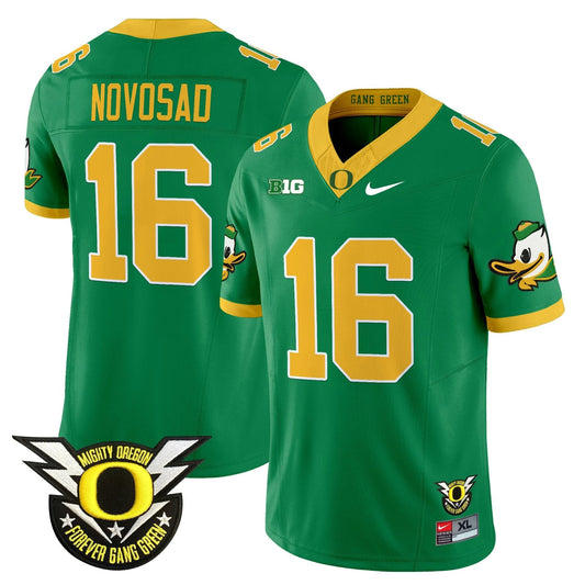 Austin Novosad Jersey #16 Oregon Ducks 2025 Vapor Limited V2 Stitched Green by My Store