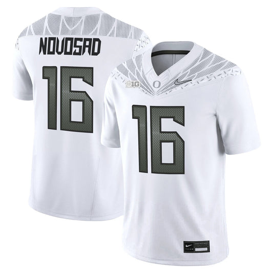 Austin Novosad Jersey #16 Oregon Ducks 2025 Vapor Limited V2 Stitched White by NCAA Football Jersey
