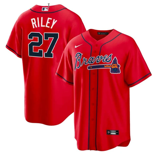 Austin Riley Atlanta Braves Red Jersey - All Stitched by My Store