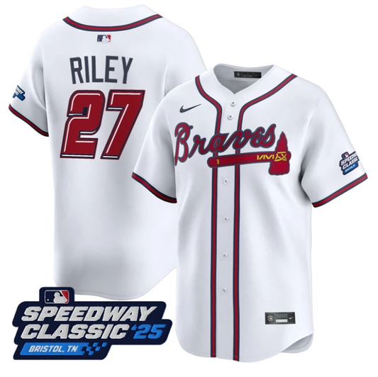 Austin Riley Jersey #27 Atlanta Braves Speedway Classic Stitched White by My Store