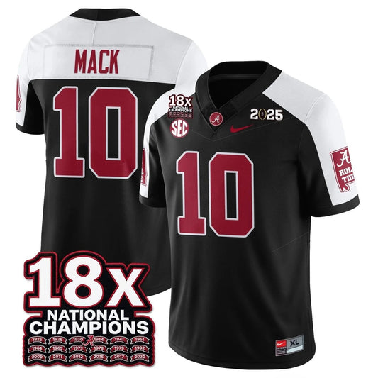 Austin Mack Jersey #10 Alabama Crimson 18x-Time National Champions Stitched by My Store NCAA Football Jerseys