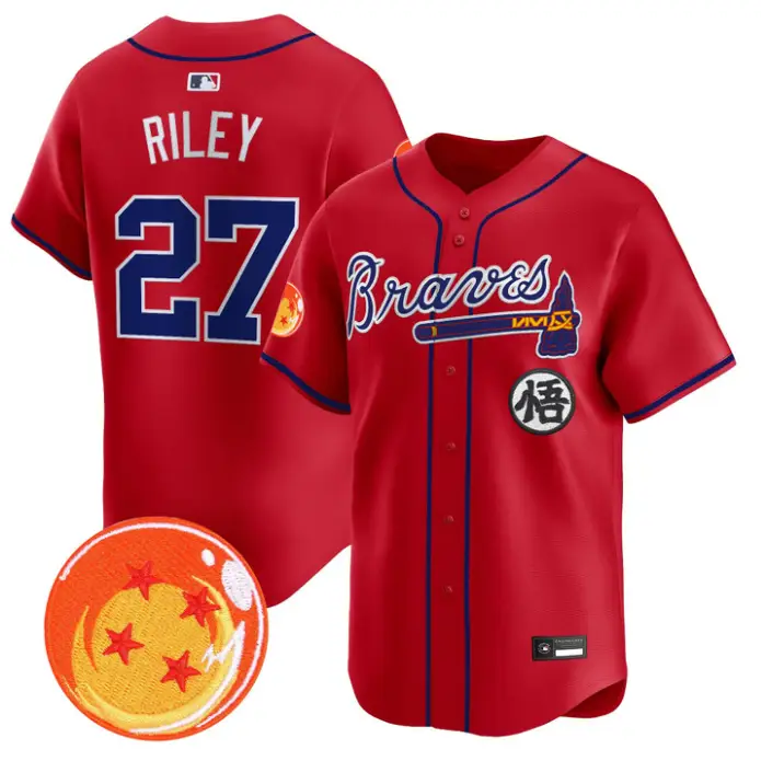 Austin Riley Jersey #27 Atlanta Braves Dragon Ball Premier Stitched by My Store