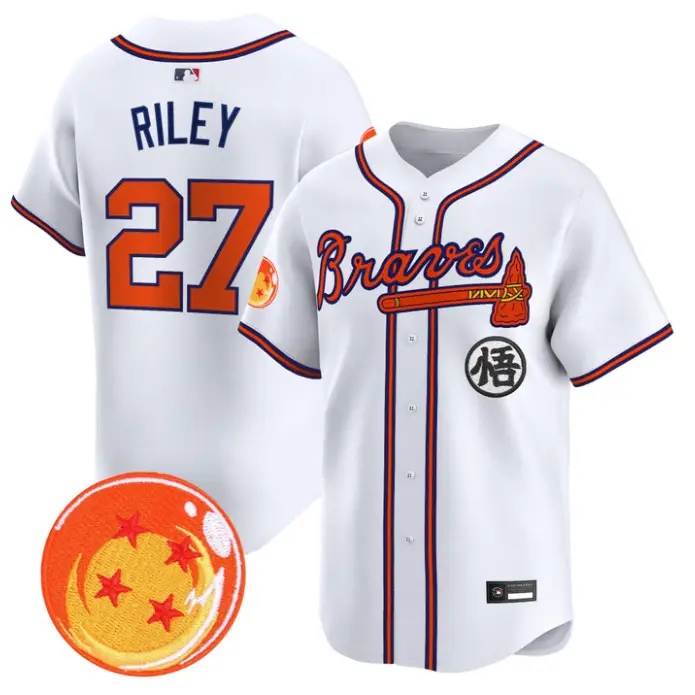 Austin Riley Jersey #27 Atlanta Braves Dragon Ball Premier Stitched by My Store