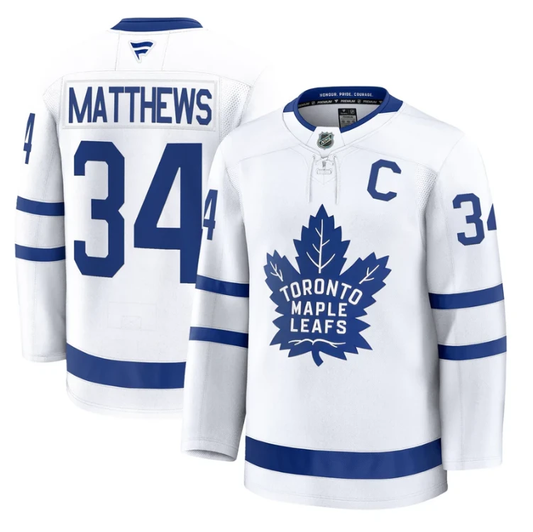 Auston Matthews Jersey #34 Toronto Maple Leafs Timeless Stitched by Hockey David