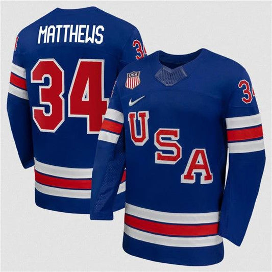 Auston Matthews Jersey #34 USA Premium 2026 All Stitched by Hockey David