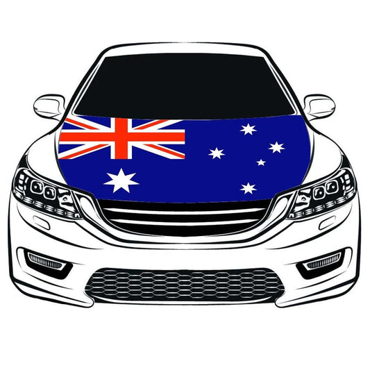 Australia Banner,Australia Car Hood Cover Flag ,3.3X5ft,/6X7FT 100% Polyester Elastic Fabrics Can be Washed by flagsshop