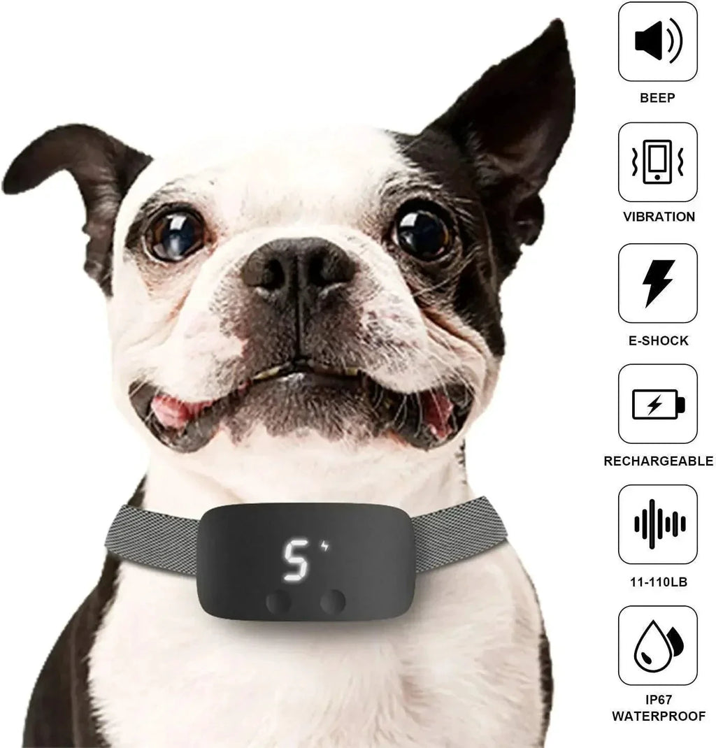 Automatic No-Bark Dog Collar – Rechargeable Waterproof Anti-Barking Training Collar for All Breeds by BowLift