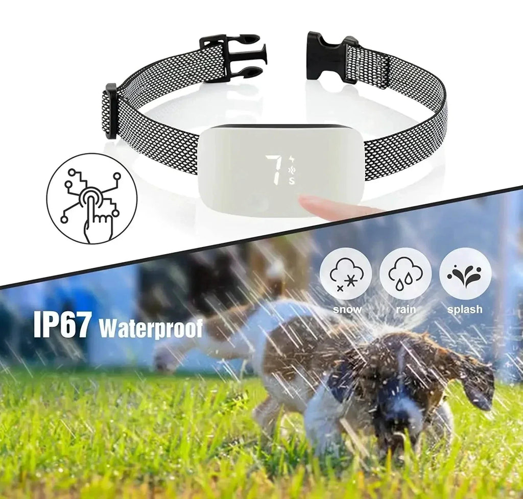 Automatic No-Bark Dog Collar – Rechargeable Waterproof Anti-Barking Training Collar for All Breeds by BowLift