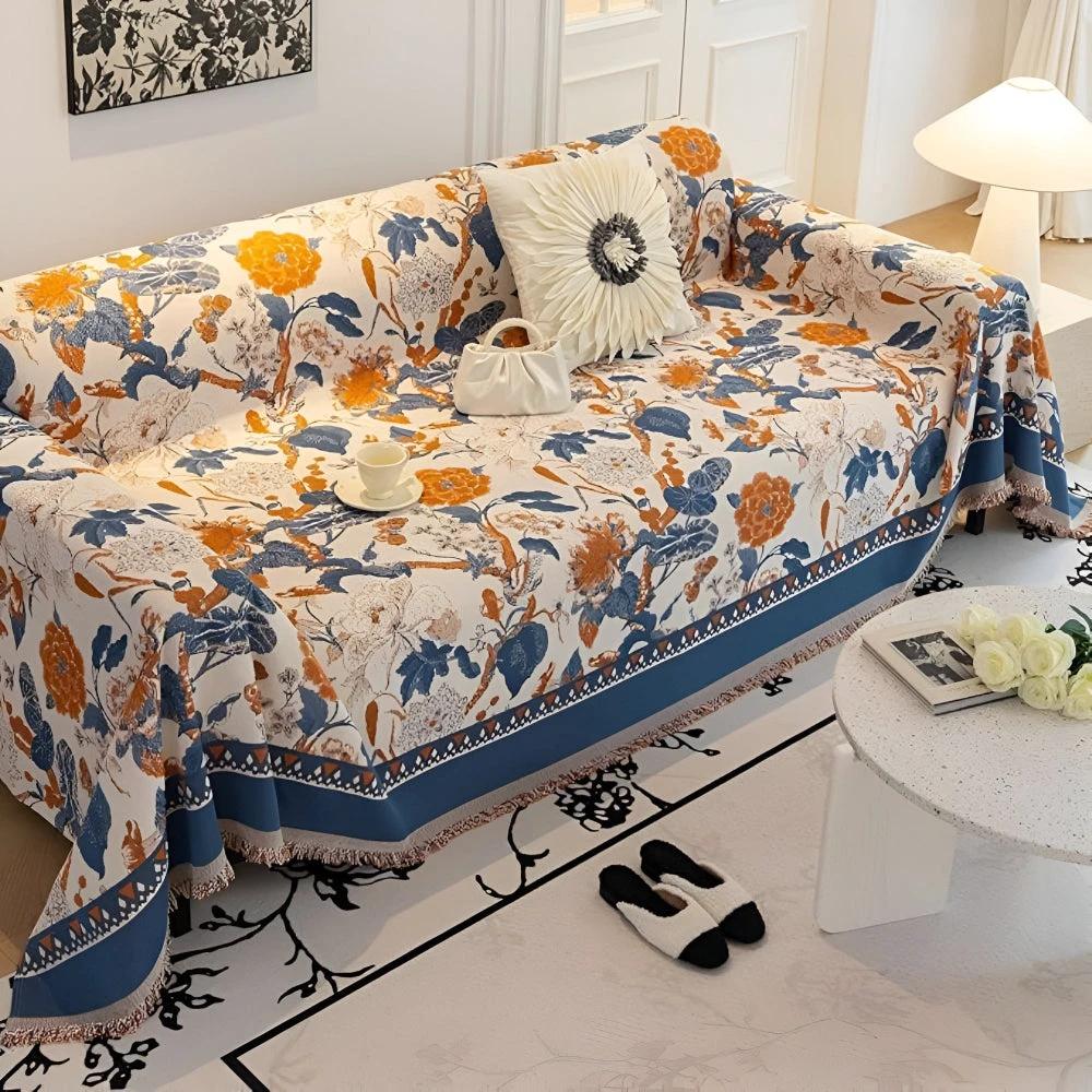 Autumn Vines Jacquard Sofa Cover by Casa & Beyond