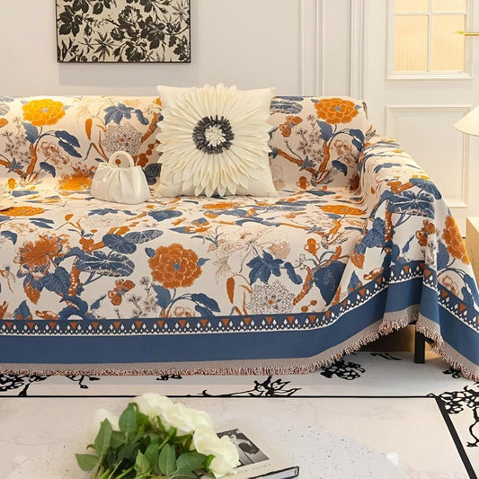 Autumn Vines Jacquard Sofa Cover by Casa & Beyond