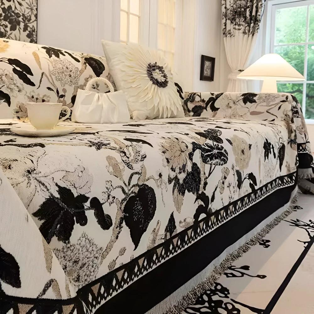 Autumn Vines Jacquard Sofa Cover by Casa & Beyond