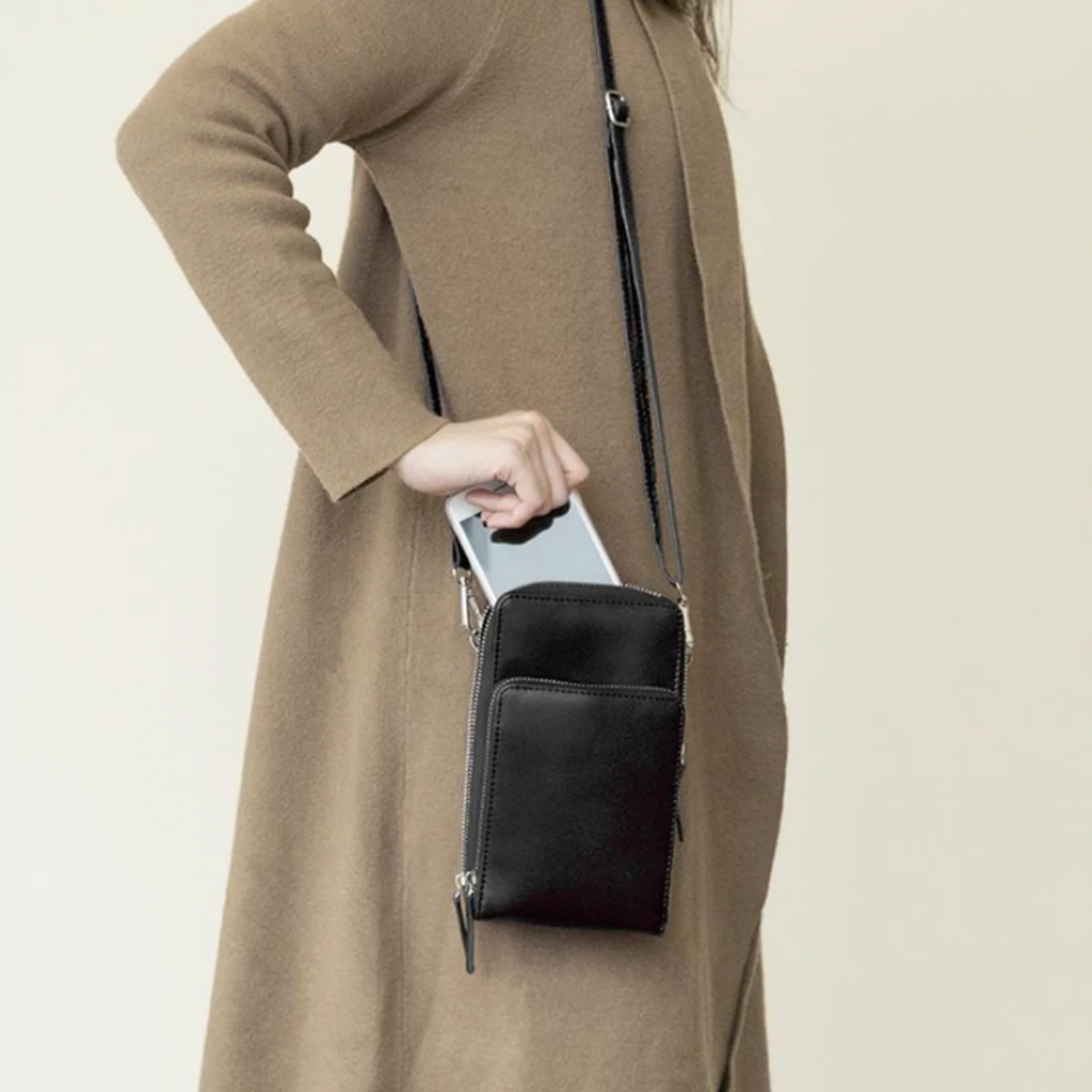Triple Secure Leather Phone Purse: Elegance Meets Practicality by BowLift