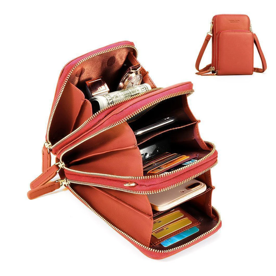Triple Secure Leather Phone Purse: Elegance Meets Practicality by BowLift