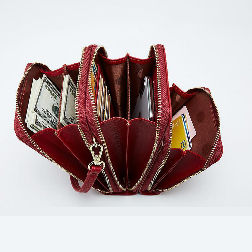 Triple Secure Leather Phone Purse: Elegance Meets Practicality by BowLift