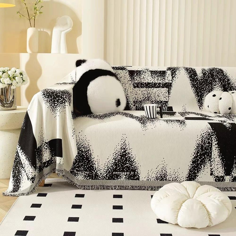 Avant-Garde Abstract Chenille Sofa Cover by Casa & Beyond