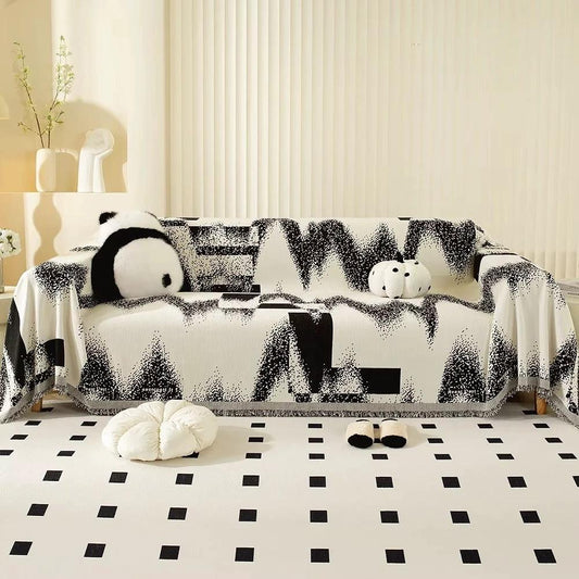 Avant-Garde Abstract Chenille Sofa Cover by Casa & Beyond