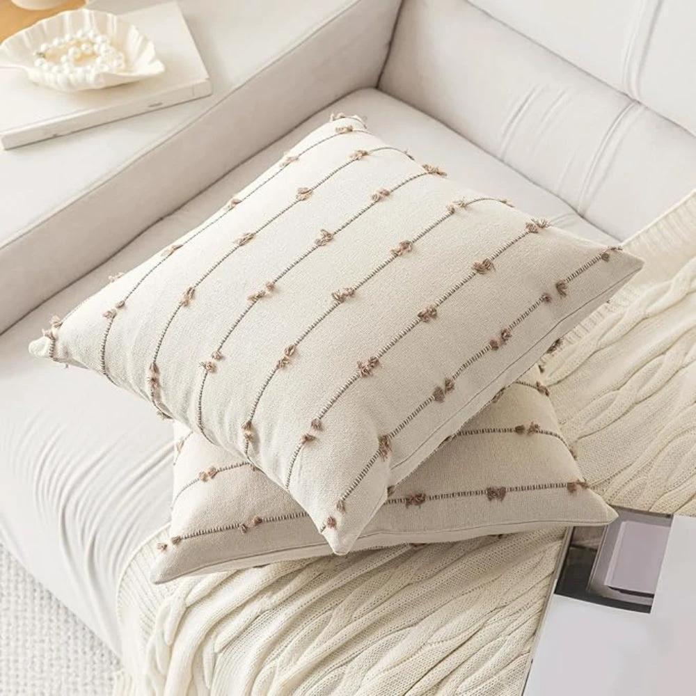 Averra Vertical Stitched Cushion Cover by Casa & Beyond