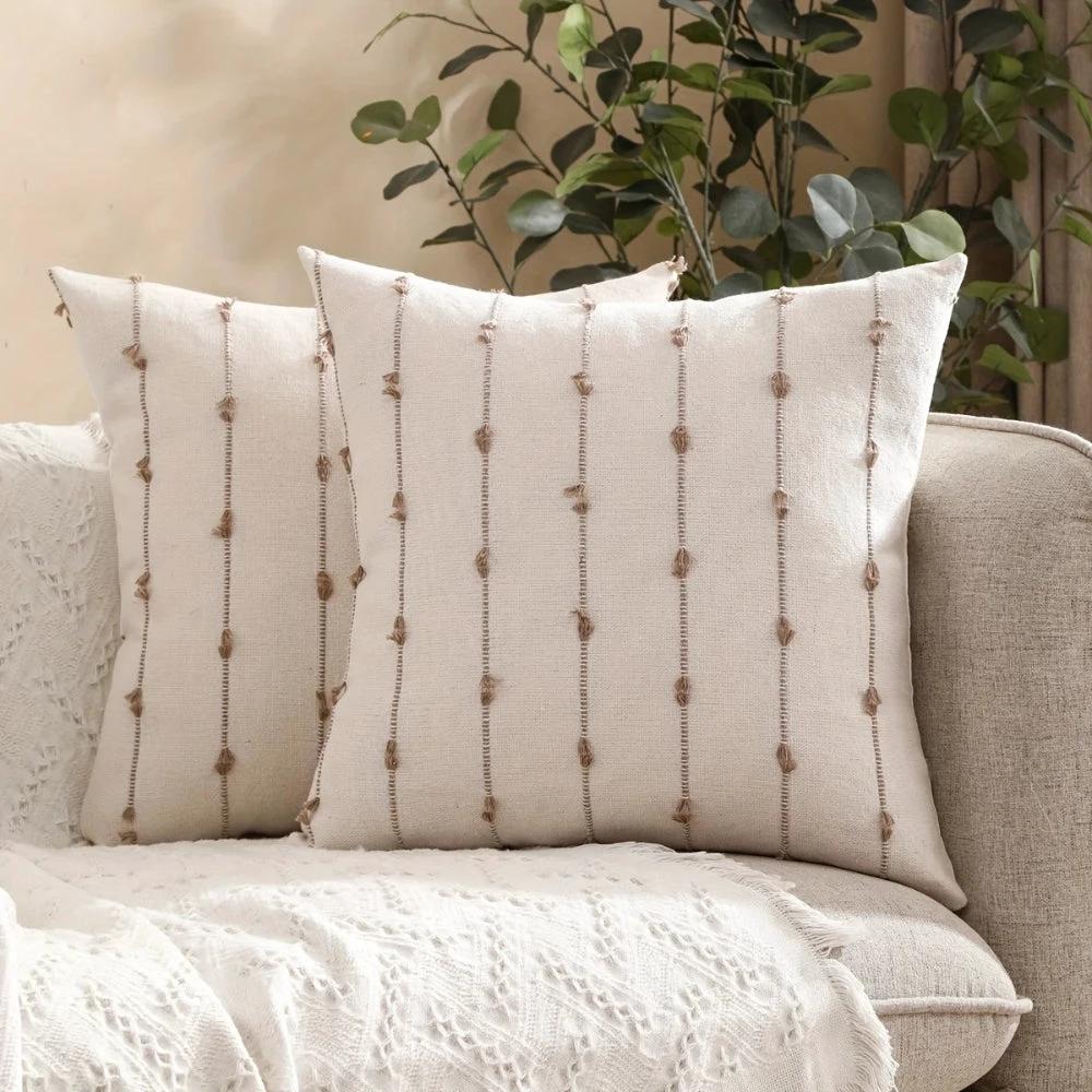 Averra Vertical Stitched Cushion Cover by Casa & Beyond