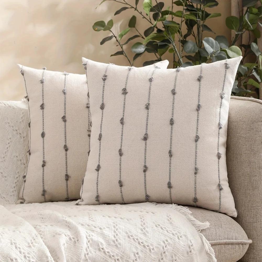 Averra Vertical Stitched Cushion Cover by Casa & Beyond
