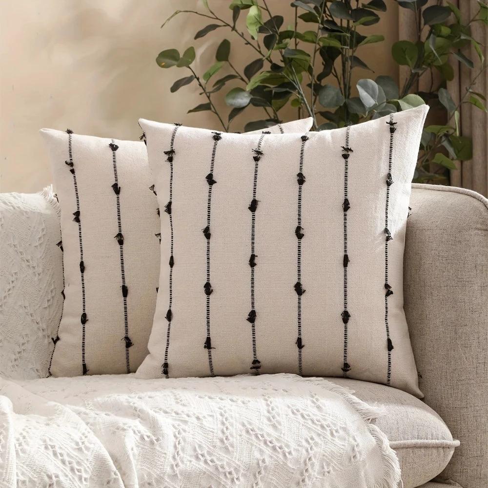 Averra Vertical Stitched Cushion Cover by Casa & Beyond