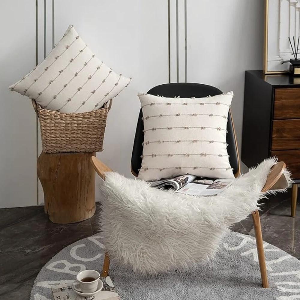 Averra Vertical Stitched Cushion Cover by Casa & Beyond
