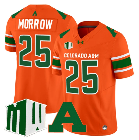 Avery Morrow Jersey #25 Colorado State Rams 2024 Stitched Orange by NCAA Football Jersey