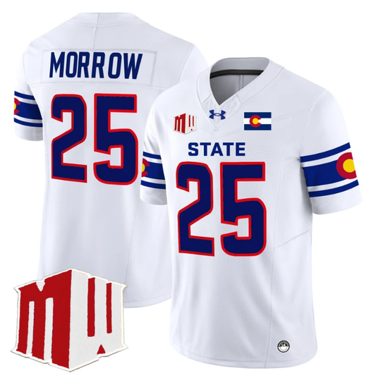 Avery Morrow Jersey #25 Colorado State Rams 2024 Stitched State Pride by NCAA Football Jersey