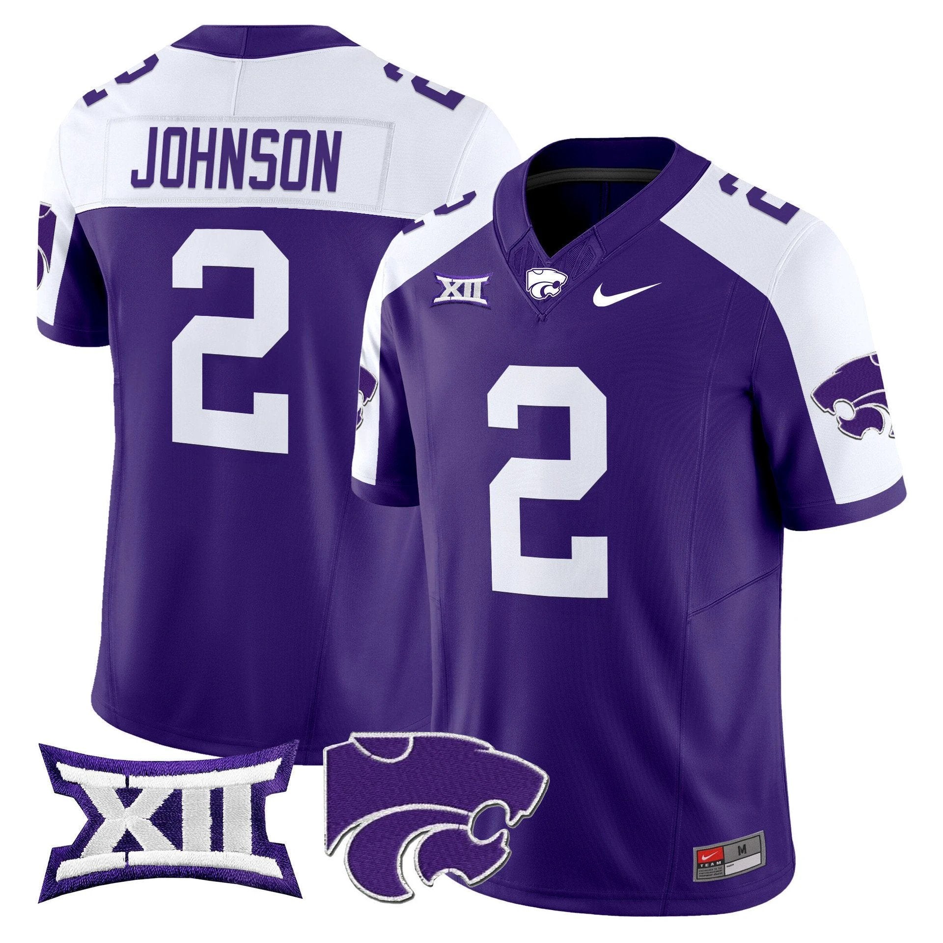 Avery Johnsonn Jersey #2 Kansas State Wildcats 2025 Limited Stitched by My Store NCAA Football Jerseys